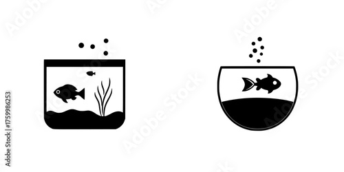 Different styles of fish tanks with aquatic plants and fish revealing the beauty of underwater life