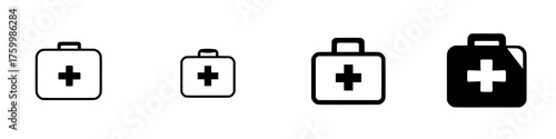 First aid kit symbols representing medical assistance and emergency preparedness in a minimalist design