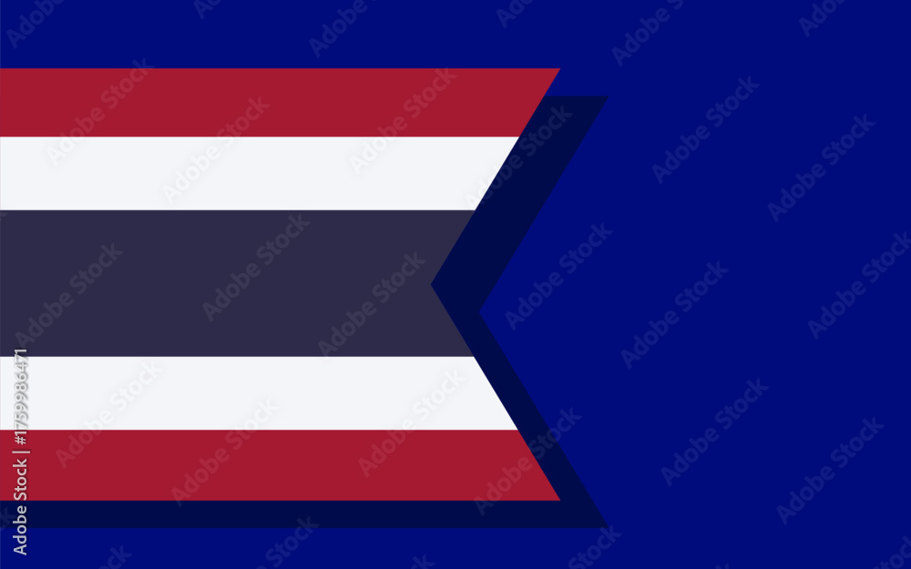 Fototapeta premium Thailand flag banner vector Vector banner with flag