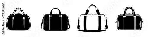 Various styles of travel bags on display with different shapes and designs emphasizing practicality and aesthetics