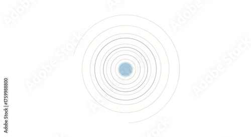 Concentric Circles On Black Background Representing Abstract Concepts of Focus and Depth