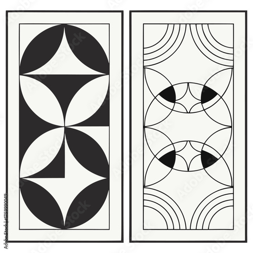 seamless black and white bird pattern design illustration