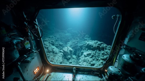Deep Sea Exploration: Submersible View of the Ocean Floor