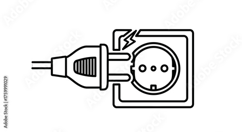 Conceptual Electrical Power Illustration Depicting Potential Energy Hazard and Electricity
