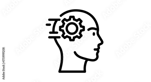 Conceptualizing Innovation: A Silhouette Depicting Cognitive Processes and Mechanical Thought