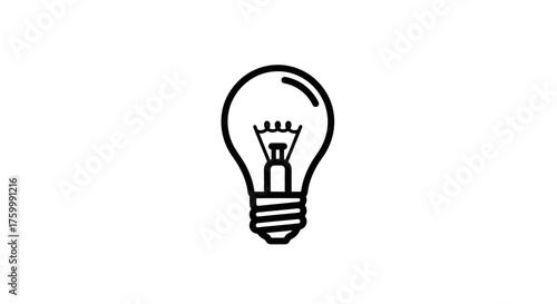 Conceptualizing Innovation: A Silhouette of Lightbulb Illuminating New Ideas and Visions