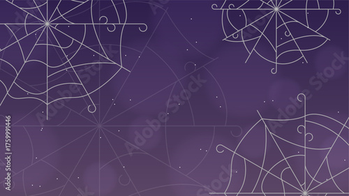 Spider Web On Dark Background Halloween Design Elements Spooky Scary Horror Decor Vector