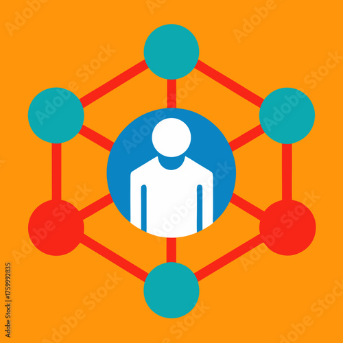Support and belonging human network connection clean vector illustration