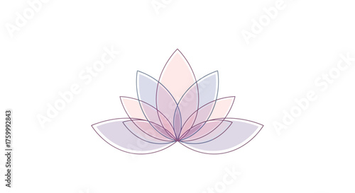 Elegant Lotus Blossom Depicted In Minimalistic Style Amidst A Darkened Backdrop