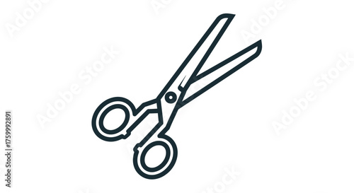 Essential Scissors Illustration for Creative Design and Craft Projects on Black Background