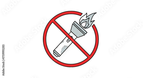 Forbidden Illumination: A Symbolic Depiction of Restriction and Prohibited Light Source