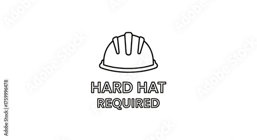 Hard Hat Required: Illustration Depicting Construction Safety Regulations and Protocols