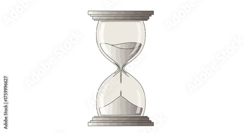 Hourglass Depicting Time Passing Concept Elegant And Isolated Design On Black Background