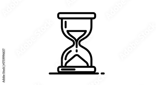 Hourglass Silhouette Against Dark Background, Representing The Passing Of Time Concept