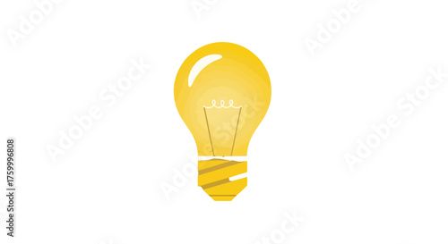 Illuminated Light Bulb Illustration On Solid Black Background Symbolizing Ideas And Innovation