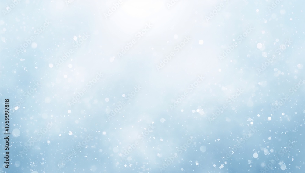 Fototapeta premium A blue sky with snowflakes falling on it