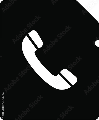 Vector art of oldfashioned telephone receiver icon on