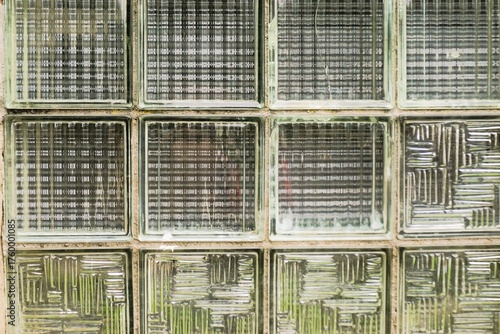 Alte Glasbaufassade als Hintergrund