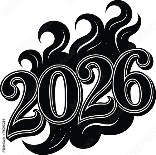 Bold graphic outline of a skydiver parachuting downward mid-air jump isolated on transparent background