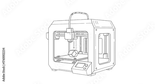 Innovative 3D Printing Technology Depicting Advanced Manufacturing and Prototyping