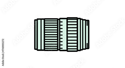 Minimalist Accordion Icon Against Black Background Creative Design Elements for Digital Art