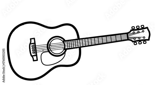 Minimalist Acoustic Guitar Against a Stark Black Backdrop for a Striking Composition