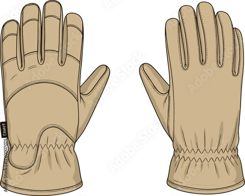 Tan leather work gloves, durable palm grip, protective outdoor gear, construction gloves, gardening gloves, heavy-duty gloves, safety handwear, Wells Lamont