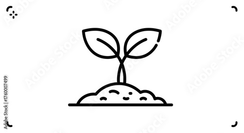 Minimalist Artwork Depicting Growth And Emerging Life Set Against A Stark Black Background