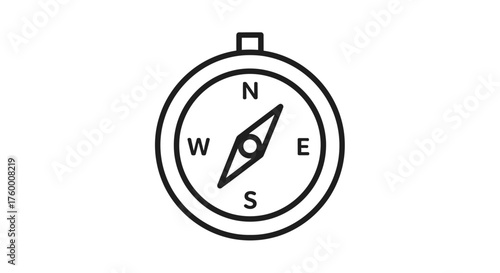 Minimalist Compass Icon: Navigating Ambiguity, Finding Direction in Darkness and Clarity