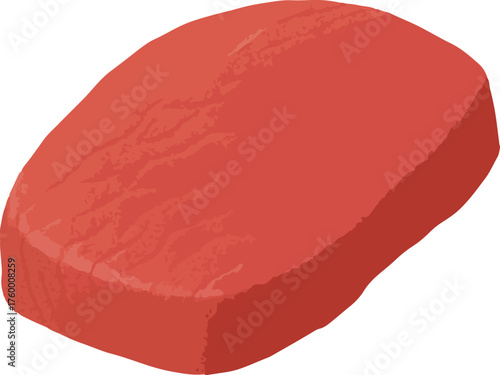 Raw red meat steak isolated on white background beef