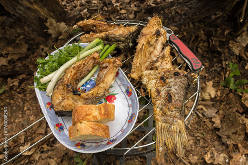 Serving food on the table. Digestion of food on the table.