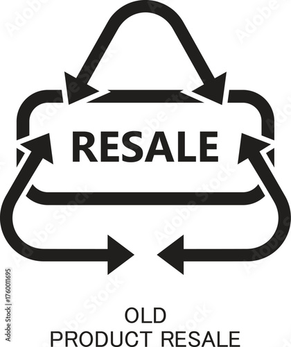 Old Product Resale Icon – Recycle and Reuse Symbol for Circular Economy