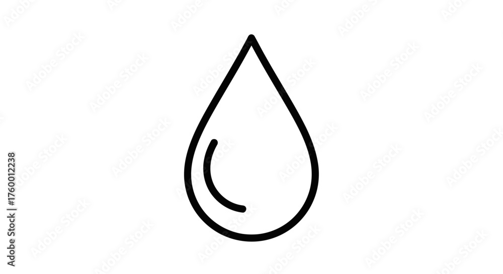 Fototapeta premium Minimalist Drop Silhouette Against a Black Background Creates Abstract Artistic Imagery