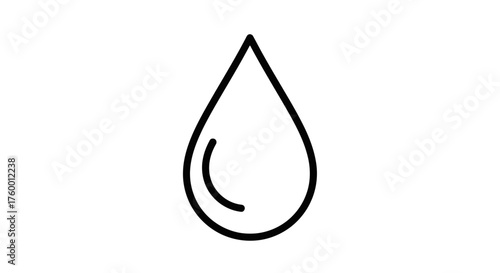 Minimalist Drop Silhouette Against a Black Background Creates Abstract Artistic Imagery