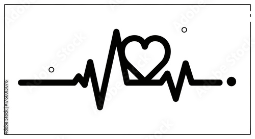 Minimalist Heartbeat Rhythm Depicted Illustratively With Lines Against A Black Backdrop.