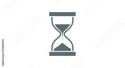 Minimalist Hourglass Illustration on Black Background Representing Time, Symbolism and Concepts