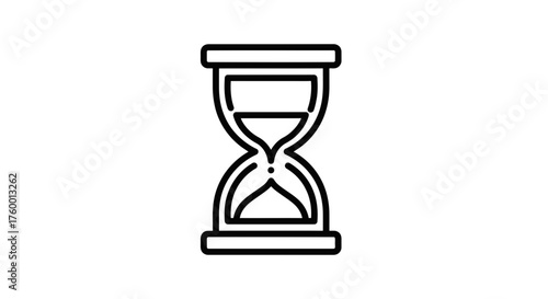 Minimalist Hourglass Symbolizing the Passage and Measurement Of Time Against a Black Backdrop