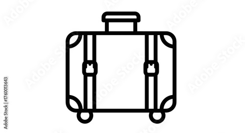 Minimalist Luggage Icon Depicting Travel, Vacation, and Journeys In A Simple Design