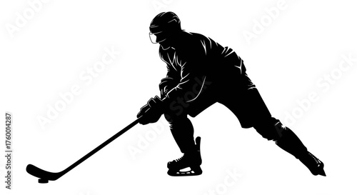 Ice hockey player in action