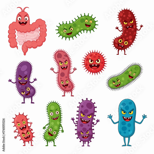 Set of funny cartoon monsters