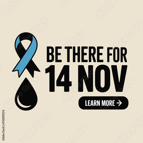 Diabetes awareness poster and web design elements