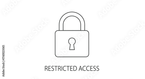 Minimalist Padlock Icon On Black Background Depicting Restricted Access and Security