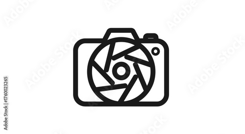 Minimalist Photography Icon Representing Visual Capture and Artistic Vision