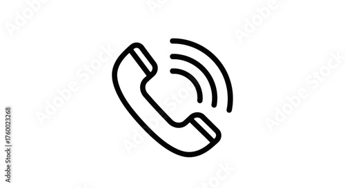 Minimalist Phone Symbol On Black Backdrop Evokes Communication And Digital Connectivity