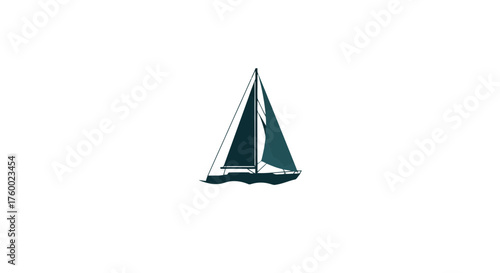 Minimalist Sailboat Navigating Dark Waters A Symbol Of Adventure And Exploration