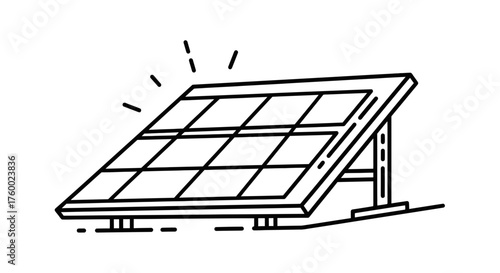 Minimalist Solar Panel Representation for Renewable Energy Ideals and Sustainable Practices