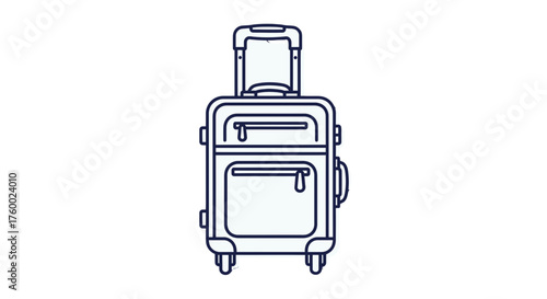 Minimalist Suitcase Illustration On Black Background, Designed For Travel and Adventure