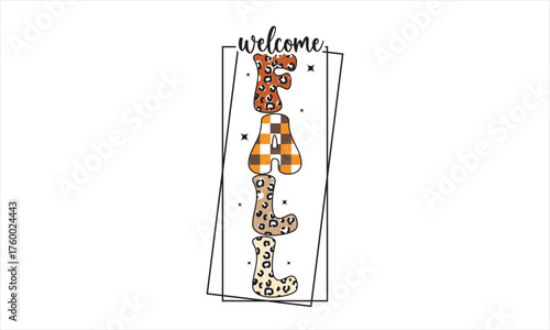 Welcome Fall Sublimation T-Shirt Design