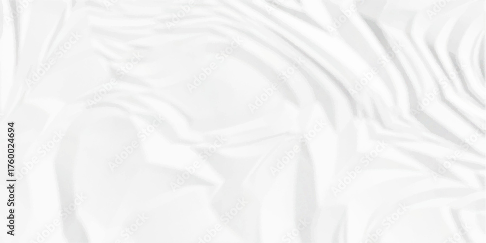 Obraz premium Crumpled paper blank white crumpled and creased paper poster. Creased paper texture overlay effect surface.