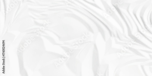 Crumpled paper blank white crumpled and creased paper poster.	Creased paper texture overlay effect surface.